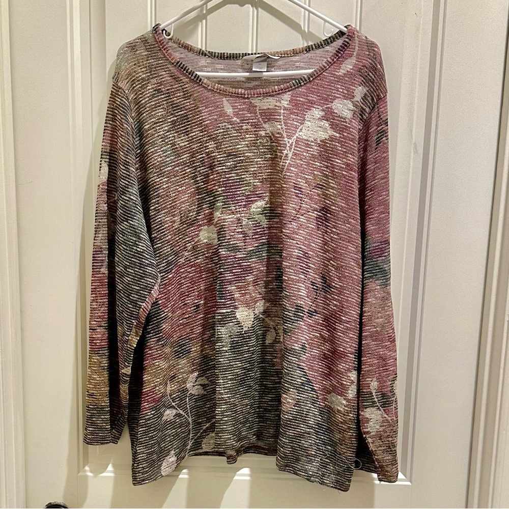 CJ Banks Crewneck Pullover Top 2X NWT